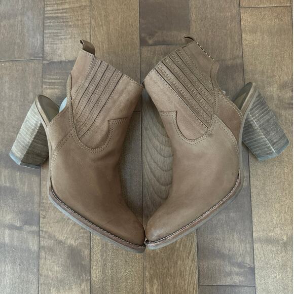 DOLCE VITA Jasper Brown Leather Western Ankle Booties Boots size 8 - Picture 6 of 12